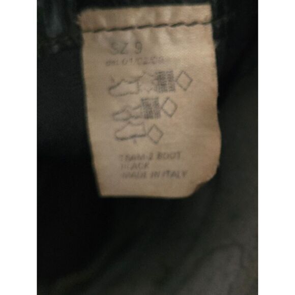 Answer Team 2 Motorcycle Boots Men 9 Black Made In Italy Buckle Closure - Picture 7 of 8